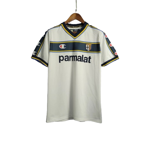 Camisa Retrô Parma Away Champion 2002/03 Masculino Branco