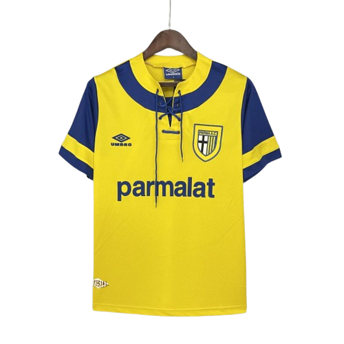 Camisa Retrô Parma I Champion 1993/95 Masculino Amarelo e Azul