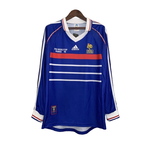 Camisa Retro Seleção França Manga Longa - 1998 Azul