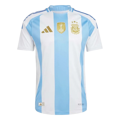 Camisa Adidas Argentina Copa América Torcedor 2024/25 Masculino Branco e Azul Celeste