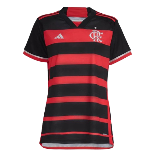 Camisa Flamengo I Home 2024/25  Torcedor Feminino Preto e vermelho