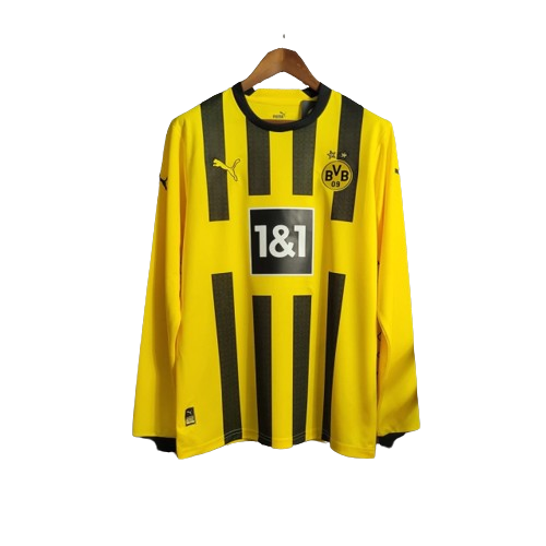 Camisa Borussia Dortmund I Puma 22/23 Manga longa Torcedor Masculino Amarelo