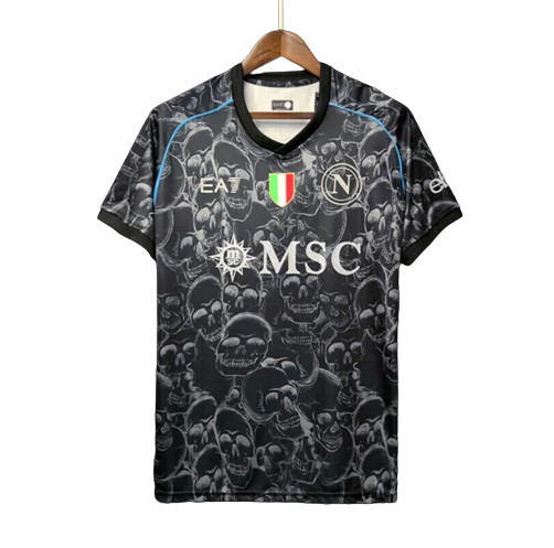 Camisa Napoli EA7 Halloween "Skulls of Naples" Torcedor 23/24 Preto