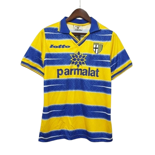 Camisa Retrô Parma lotto 1998/99 Masculino Amarelo e Azul