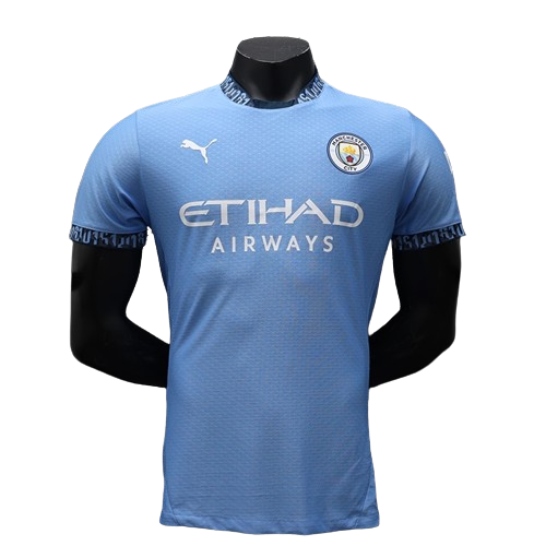 Camisa Manchester City I Home Jogador Masculino 2024/25 Azul
