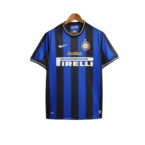 Camisa Retrô Inter de Milão I Home 2009/10 Masculino Azul e Preto