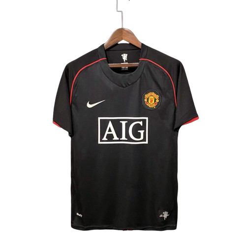 Camisa Retrô Manchester United Nike 2007/08 Masculino  Preta