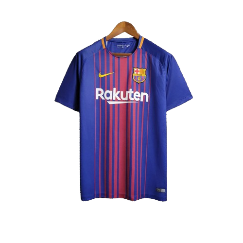 Camisa Retrô Barcelona I Home 2017/18 Nike Masculino Azul Grená