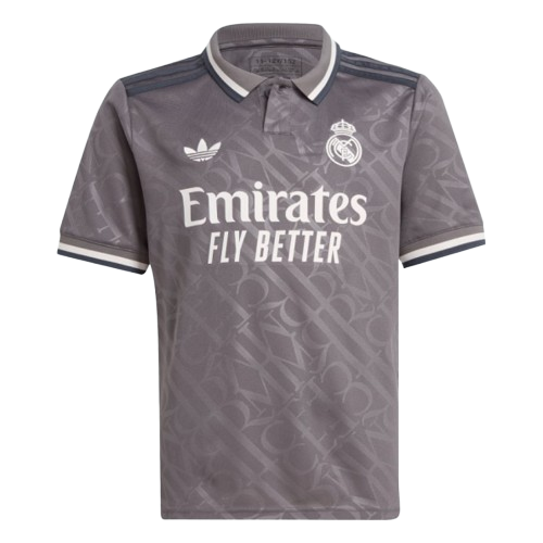 Camisa Real Madrid III Third 2024/25 Torcedor Masculino Cinza