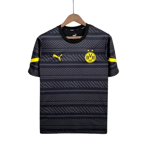 Camisa Borussia Dortmund Pré-Jogo Puma 22/23 Torcedor Masculino Preto