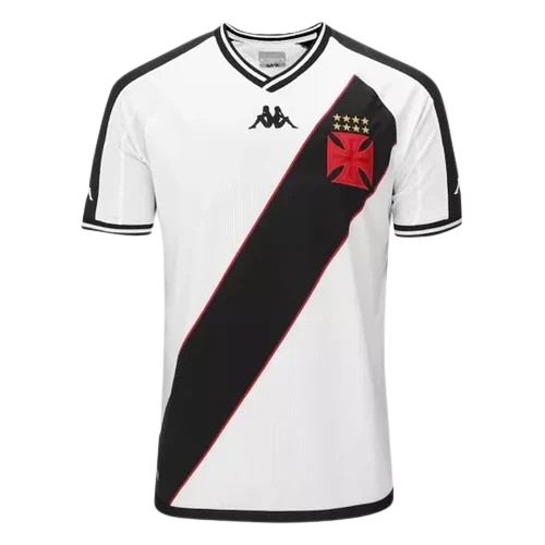 Camisa Vasco da Gama II Away 2024/25 Kappa Torcedor Masculino Branco e Preto