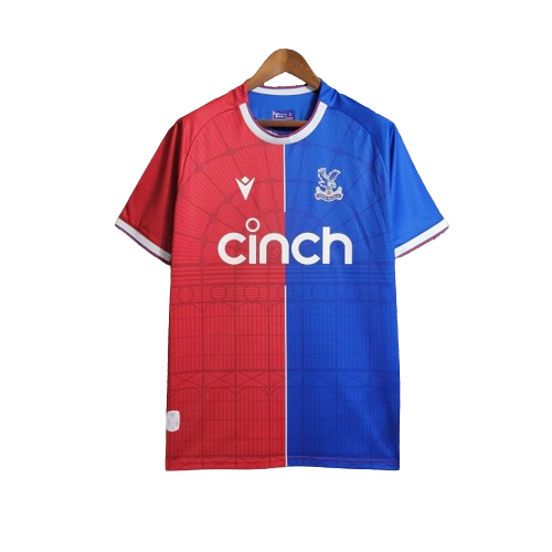 Camisa Crystal Palace Macron 23/24 Masculino Vermelho e Azul