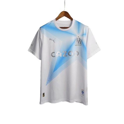 Camisa Olympique de Marseille I Puma 30 Anos UCL - 23/24 Torcedor Masculino Branco