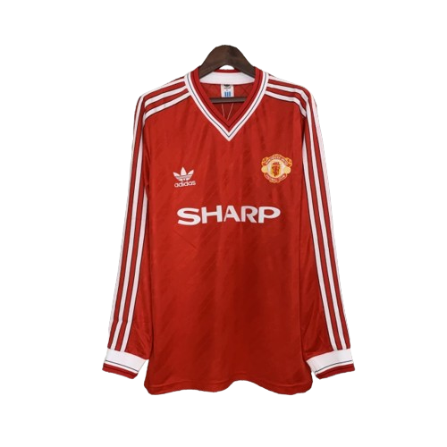 Camisa Retro Manchester United Manga Longa - 86/88 Vermelho