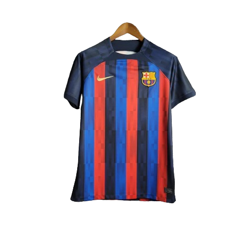 Camisa Barcelona I Home 2022/23 Torcedor Masculino Azul e Grená