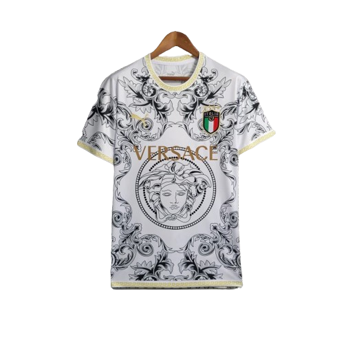 Camisa Seleção Itália x Versace Torcedor 2023/24 Masculino Branco