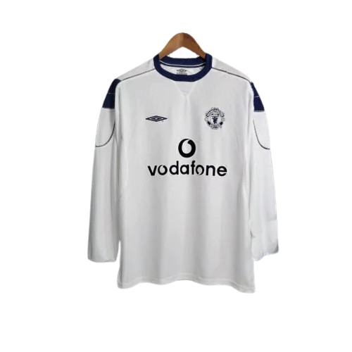 Camisa Retro Manchester United II Manga Longa Umbro 1999/00 Branco