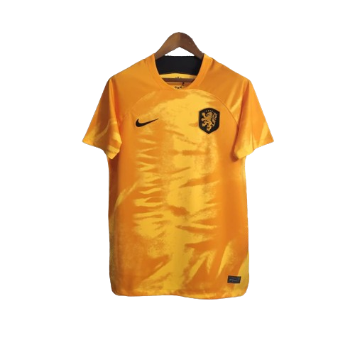 Camisa Holanda I Home Nike Torcedor 2022/23 Masculino Laranja