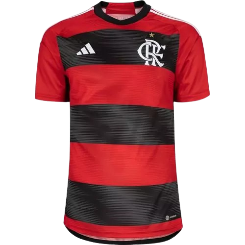 Camisa Flamengo I Home 2023/24 Torcedor Adidas Masculino Vermelho e Preto