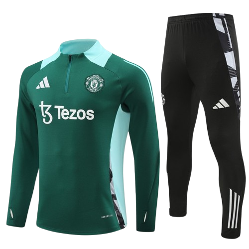 Conjunto Agasalho de Treino Manchester United Adidas 2024/25 Verde