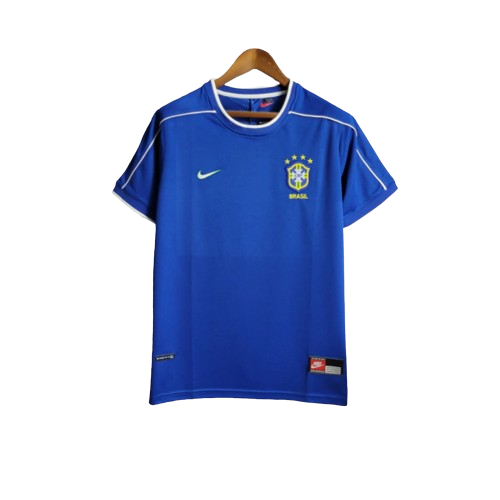 Camisa Retrô Seleção Brasileira II Away 1998/99 Nike Masculino Azul