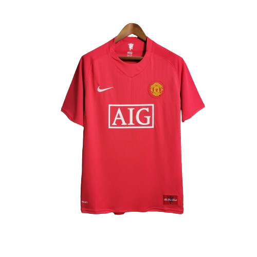 Camisa Retrô Manchester United I Home 2007/08 Masculino Vermelho