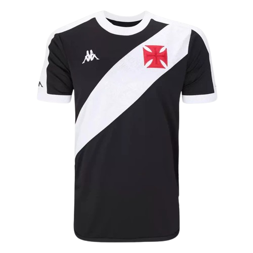 Camisa Vasco da Gama I Home 2024/25 Kappa Torcedor Masculino Preto e Branco