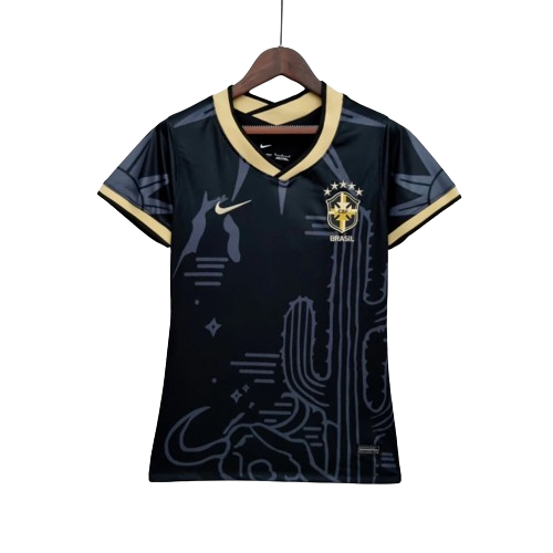 Camisa Seleção brasileira Especial Nordeste Nike Torcedor 2022/23 Feminina Preta