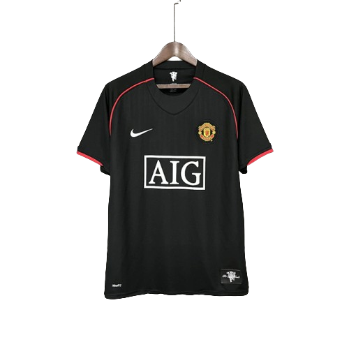 Camisa Retrô Manchester United III Third Nike 2007/08 Masculino Preta