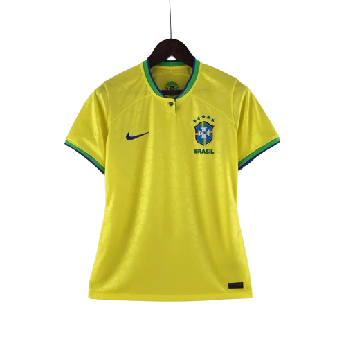 Camisa Nike Brasil Home Nike Torcedor 2022/23 Feminina Amarela
