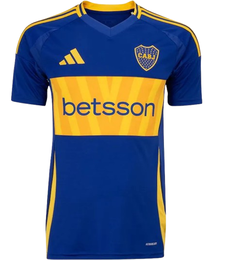 Camisa Boca Juniors I Home 2024/25 Adidas Torcedor Masculino Azul e Amarelo