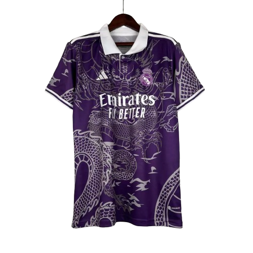 Camisa Real Madrid Edição Dragão Roxo Adidas Torcedor 2023/24 Masculino Roxo