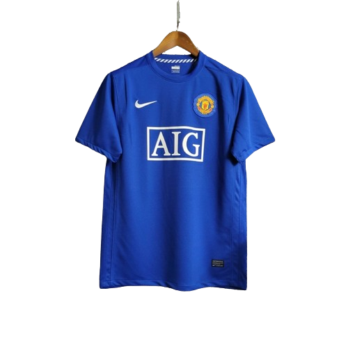 Camisa Retrô Manchester United Nike 2007/08 Masculino Azul