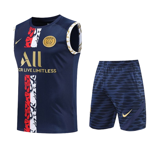 Conjunto Regata Paris Saint Germain Training Nike 2023/24 Azul Escuro