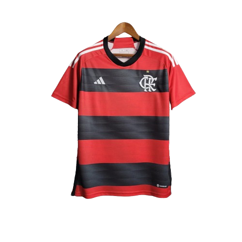 Camisa Flamengo I Home 2023/24 Torcedor Adidas Masculino - Vermelho e Preto