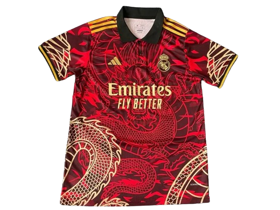 Camisa Real Madrid Dragão Vermelho Adidas Torcedor Vermelho