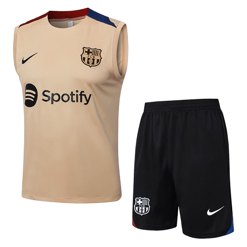 Conjunto Regata De Treino Barcelona Nike 2024/25 Dourado