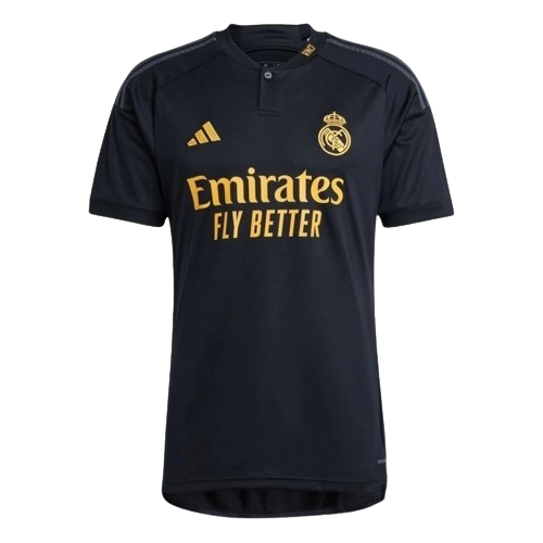 Camisa Real Madrid III Third Adidas Torcedor 23/24 Masculino Preto