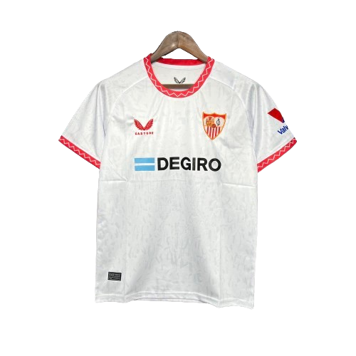 Camisa Sevilla I Home 2024/25 Castore Torcedor Masculino Branco