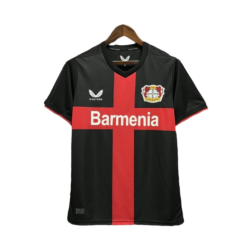 Camisa Bayer Leverkusen Home I Castore Torcedor 2023/24 Masculino Preto