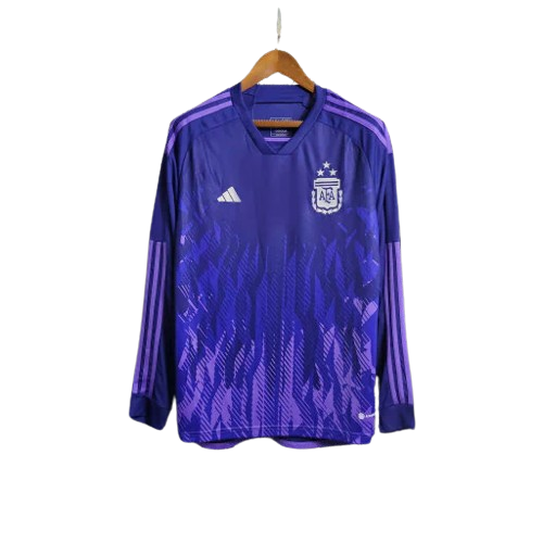 Camisa Seleção Argentina Manga Longa Adidas Torcedor 2023 Roxo