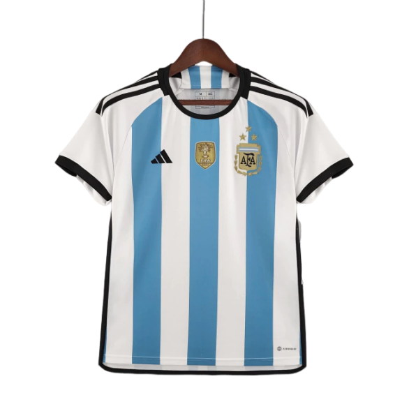 Camisa Argentina Away Adidas Torcedor 2023 Masculino Azul (3 ESTRELAS)