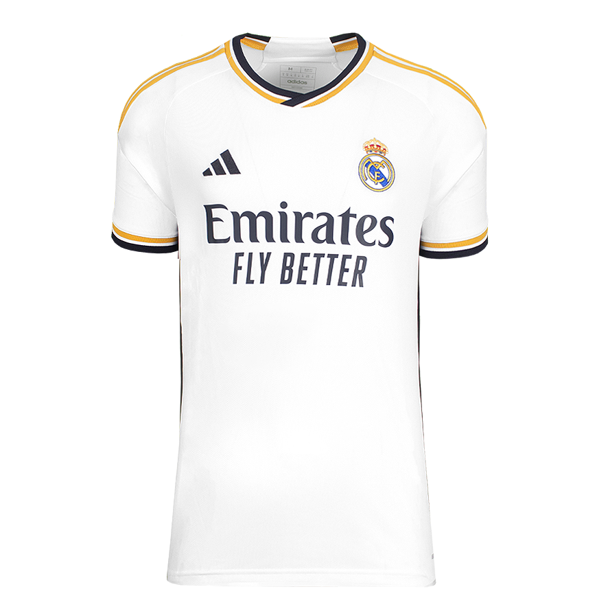 Camisa oficial da Liga dos Campeões da UEFA Assinada e Emoldurada por Ronaldo, Camisa moderna do Real Madrid CF com números estilo torcedor