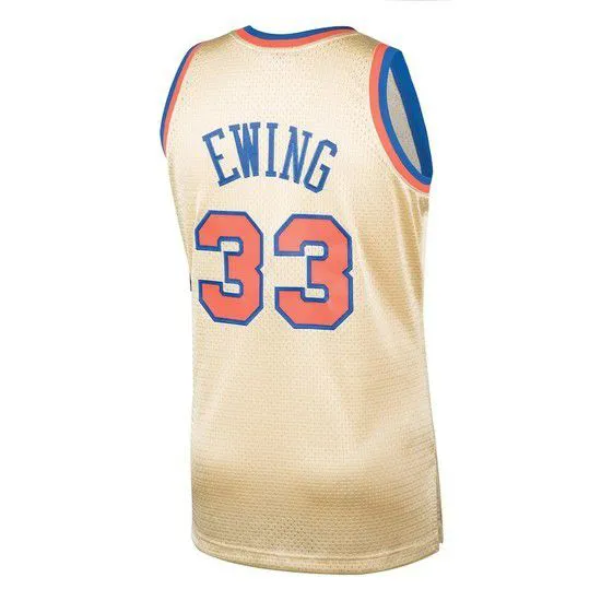 Regata Clássica mitchell E Ness New York knicks Swingman-Dourado