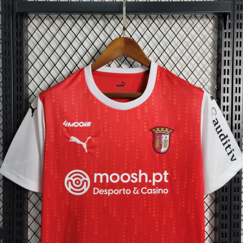 Camisa Sporting Clube De Braga I 23/24 Torcedor Puma- Masculino- Vermelho
