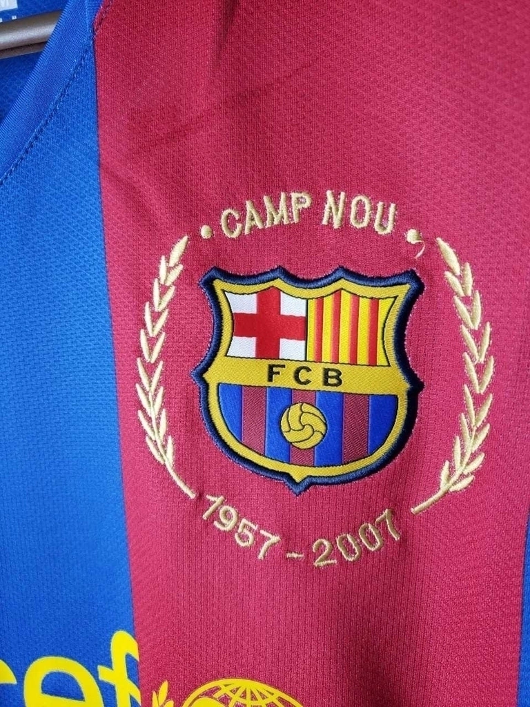 Camisa Barcelona Retrô 2006/2007 - Nike Azul Grená