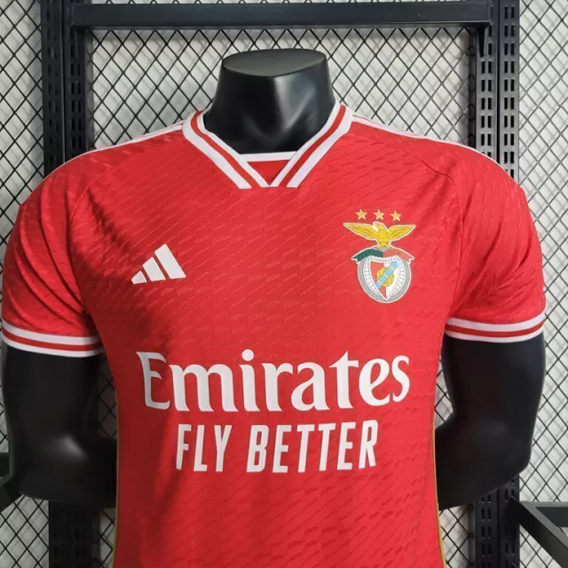 Camisa Benfica Home 2023/24 Adidas Masculino Jogador- Vermelho