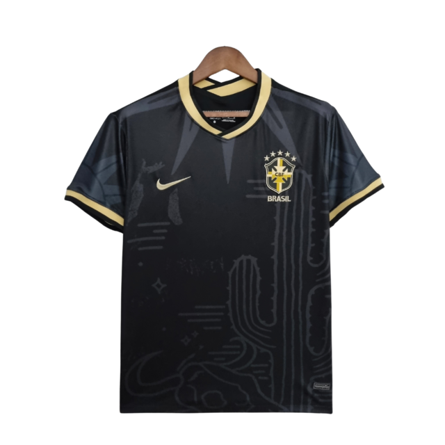 Camisa Seleção Brasileira Especial Nordeste Nike Torcedor 2022/23 Masculino Preto