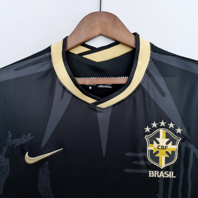 Camisa Seleção Brasileira Especial Nordeste Nike Torcedor 2022/23 Masculino Preto