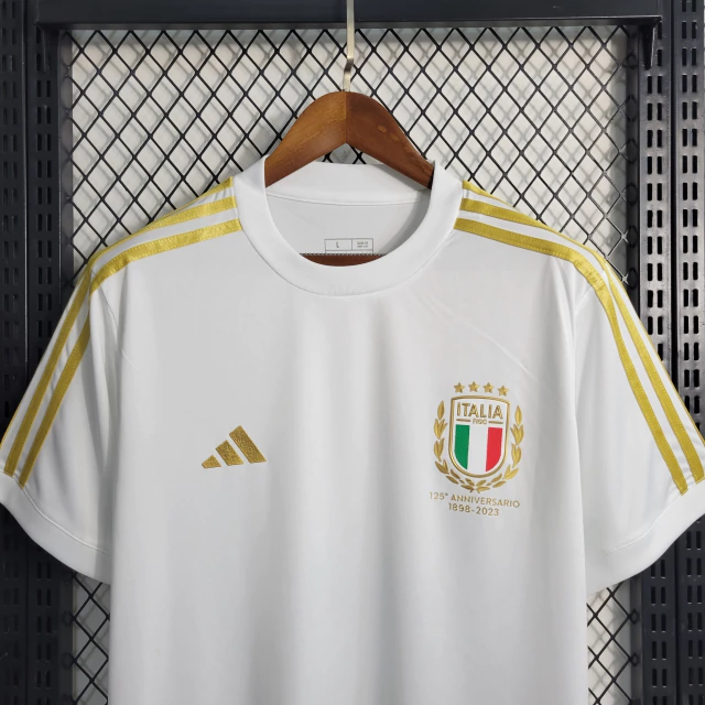 Camisa Seleção Itália Adidas 125 anos 23/24 Torcedor - Masculino Branca